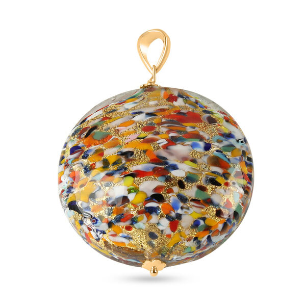 IL MURANO DI FRANCESCA- mehrfarbiger MURANO DISC Anh&auml;nger