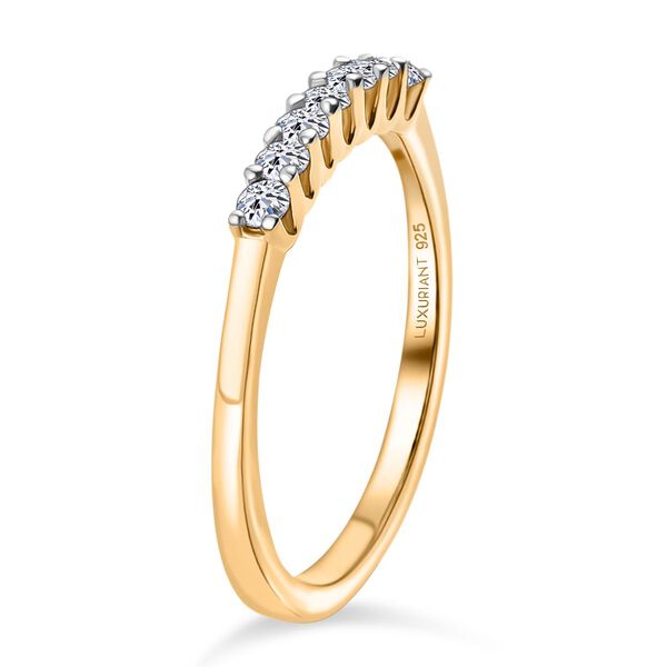 LUXURIANT DIAMOND - Lab Grown Diamant SI-GH Ring 925 Silber 750 Gelb Vergoldet (Größe 21.00) ca. 0.25 ct image number 4