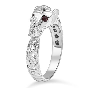 D'Joy Royal Bali Padparadscha Saphir Elefant Ring 925 Silber (Gr&ouml;&szlig;e 21.00)
