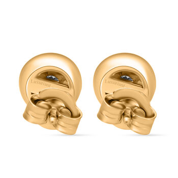 LUXURIANT SI-GH Labor Diamant Ohrringe, 925 Silber Gelbgold Vermeil - 0,25 ct.