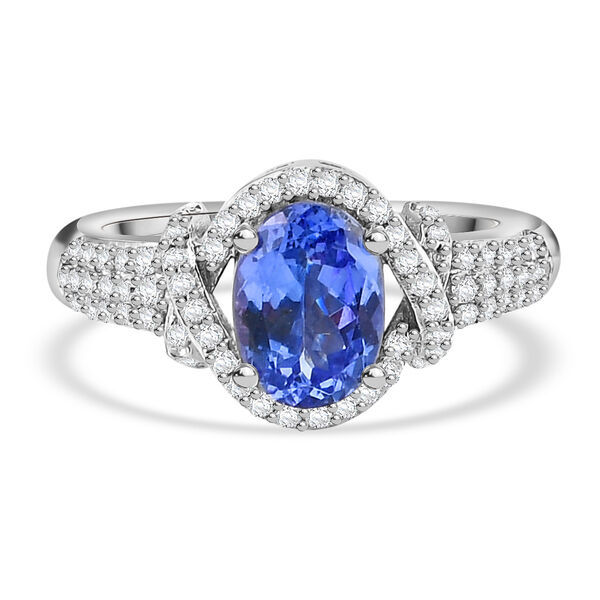 Tansanit und Zirkona Ring - 1.80 ct.