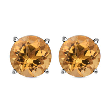 Citrin-Ohrringe, 925 Silber ca. 5.64 ct