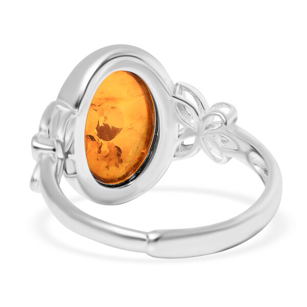 Flexibler Bernstein Ring in 925 Silber image number 3