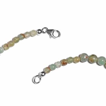 Zimbaprase Halskette, 50 cm, 925 Silber ca. 105.00 ct