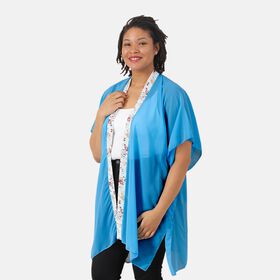 Kimono aus Chiffon mit mehrfarbigen Quasten, Einheitsgr&ouml;&szlig;e,