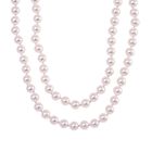 Weiße Muschelkernperle Halskette ca. 100 cm Reiner Edelstahl Standard