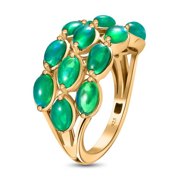 AA grüner äthiopischer Welo Opal-Ring - 1,70 ct. image number 5