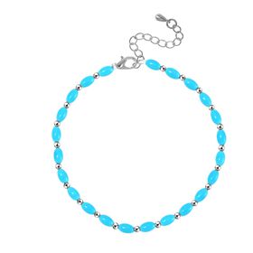 Sleeping Beauty Farbe Muschelkernperle Armband ca. 18cm + 5cm Extender, Standard
