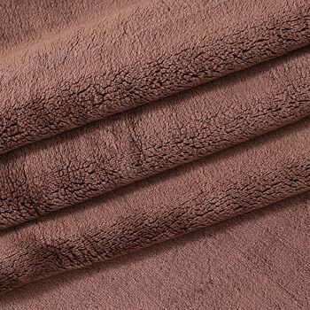 Luxuri&ouml;se Mikroflanell-Decke, 550 GSM, Superweich und Kuschelig, 150 x 200 cm, Schokobraun
