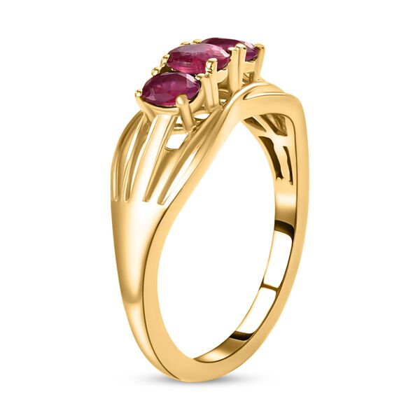 Afrikanischer Rubin-Ring, 925 Silber vergoldet, ca. 0.71 ct image number 5