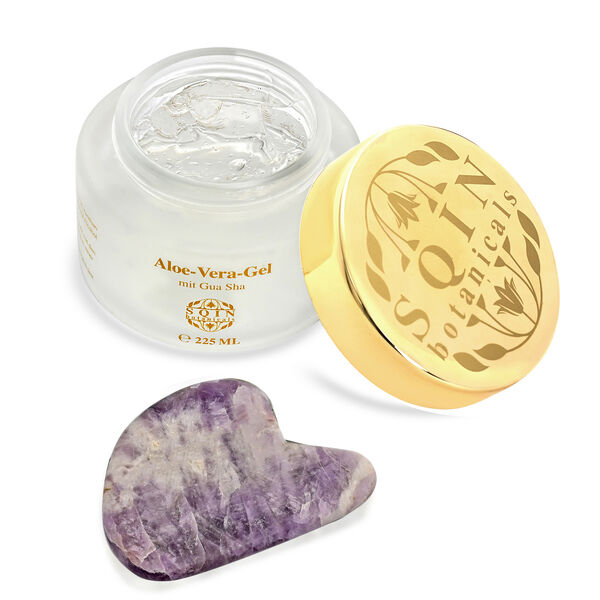 SQIN Botanicals - Aloe Vera Gel Set mit Amethyst Gua Sha, 225ml image number 4