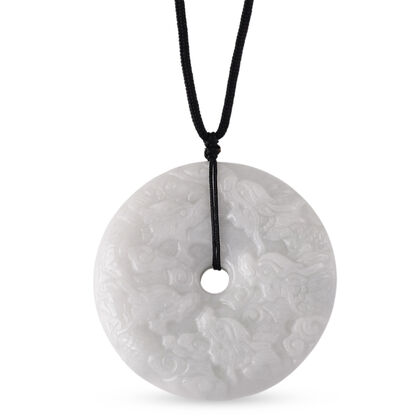 Wei&szlig;e Jade Halskette Flexibles (ca. 70 cm) ca. 320,00 ct.