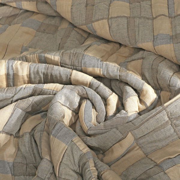 Luxus Jacquard Decke, fein gemustert, 2200 g Poly F&uuml;llung, 200 x 230 cm, Grau image number 8