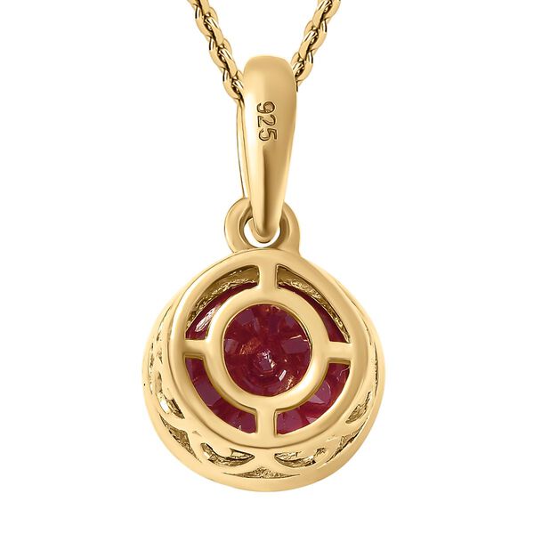 Afrikanischer Rubin (Fissure gef&uuml;llt) Anh&auml;nger mit Kette - 2,88 ct. image number 5