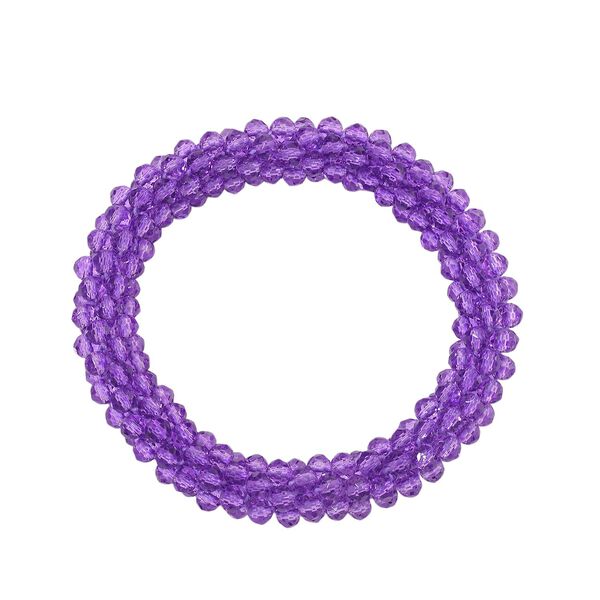 2er Set - Lila Kristall Halskette und Armband, flexibel image number 7