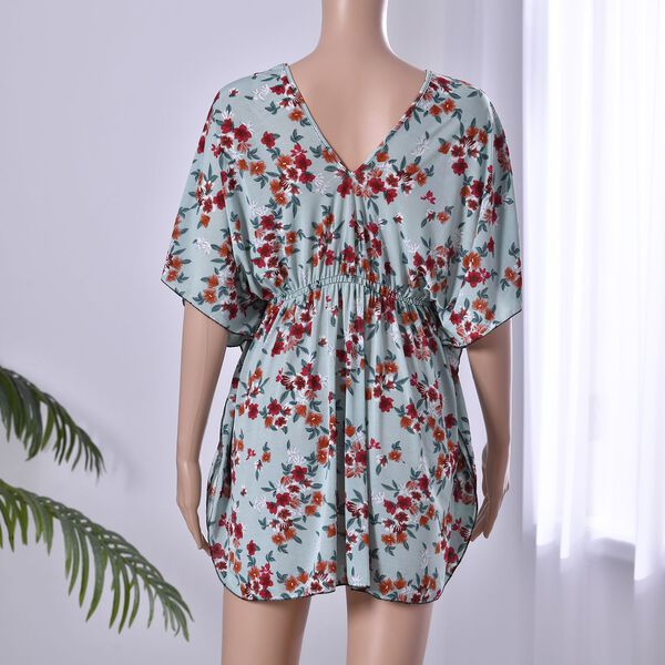 Kurz&auml;rmeliges, tailliertes Top, Gr&uuml;n image number 2