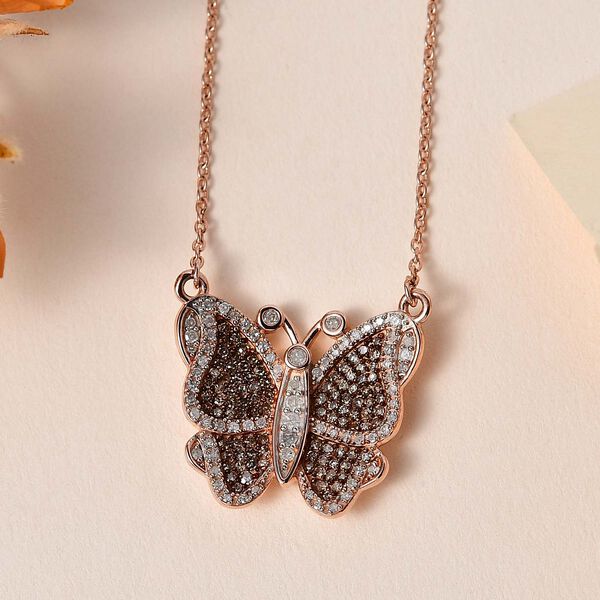 GP Kollektion - Wei&szlig;er Diamant Schmuckset 925 Silber Ros&eacute;gold Vermeil ca. 0.75 ct image number 2