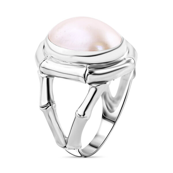 Royal Bali Kollektion- Wei&szlig;e Mabe Perle Ring image number 4