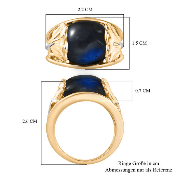 EVER TRUE AAA Labradorit Ring Nickelfreies Messing Zweifarbige Beschichtung (Gr&ouml;&szlig;e 20.00) ca. 8,50 ct image number 6