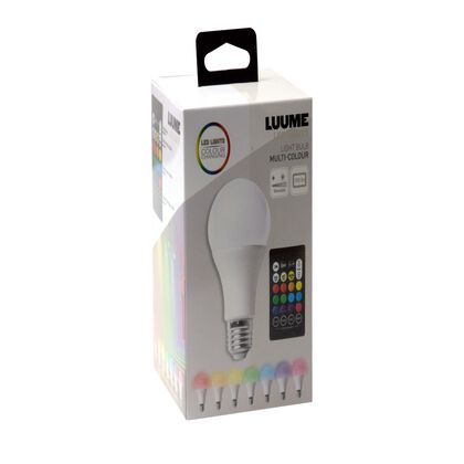 Farbwechselnde Gl&uuml;hbirne mit verschiedenen Modi und Fernbedienung