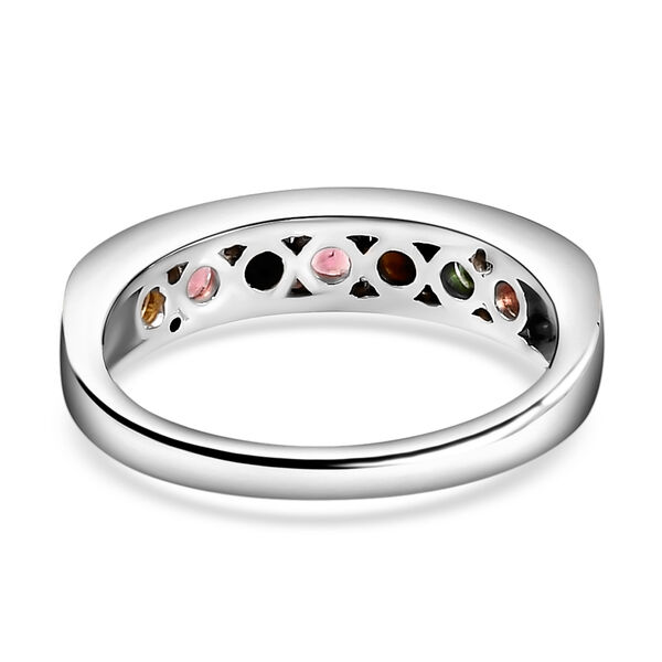 Mehrfarbig Turmalin Ring, 925 Silber platiniert  ca. 0,83 ct image number 6