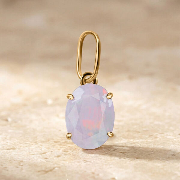 AA Nat&uuml;rlicher, &auml;thiopischer Welo Opal Anh&auml;nger 375 Gold ca. 0.79 ct image number 1