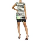 DESIGUAL, Strickkleid Kurzarm, Inked Impression Print, Schwarz und Ivory, Größe 38 image number 2