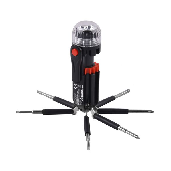 Vielseitiges 8-in-1 Werkzeugset in schwarz und rot image number 9