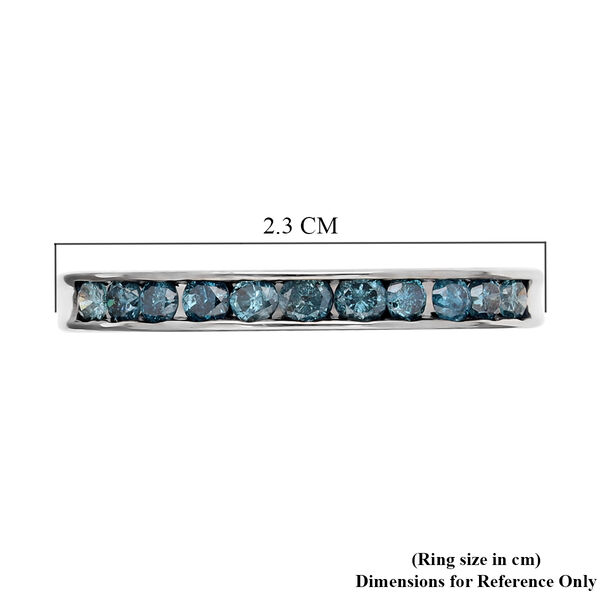 Venedig blauer Diamant-Ring, I1-I2, 375 Weißgold  ca. 0,50 ct image number 6