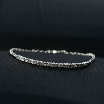 EverTrue 19cm Armband mit Diamantakzenten in Silberton