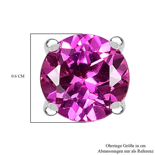 LUXURIANT AAA Labor Rosa Saphir Ohrringe - 2,24 ct. image number 6