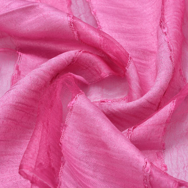 Modal-Seide-Schal, Streifendesign, 175x60 cm, Rosa image number 6