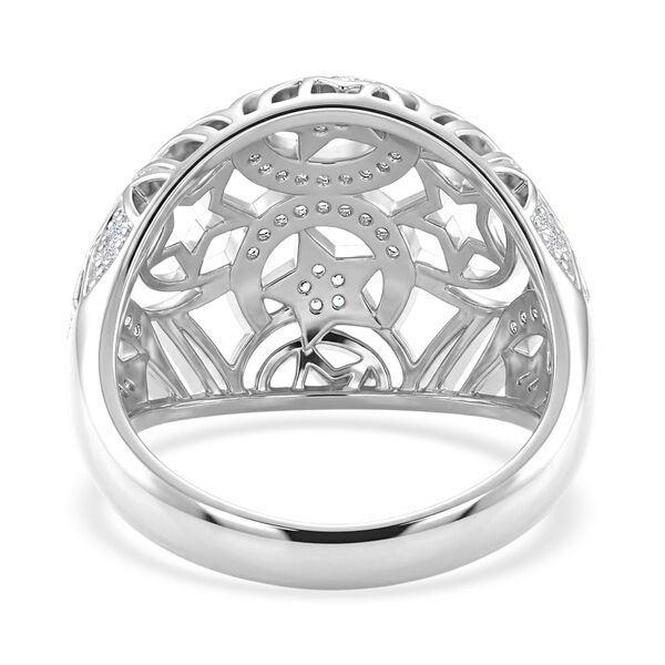 Wei&szlig;er Zirkonia Ring Nickelfreies Messing (Gr&ouml;&szlig;e 17.25) image number 4