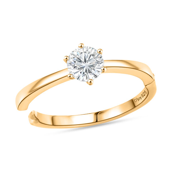 D'Joy Moissanit Ring, 925 Silber vergoldet - 0,99 ct. image number 7