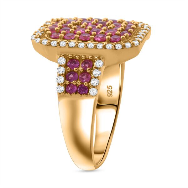Rosa Saphir und Zirkon Ring - 1,99 ct. image number 4