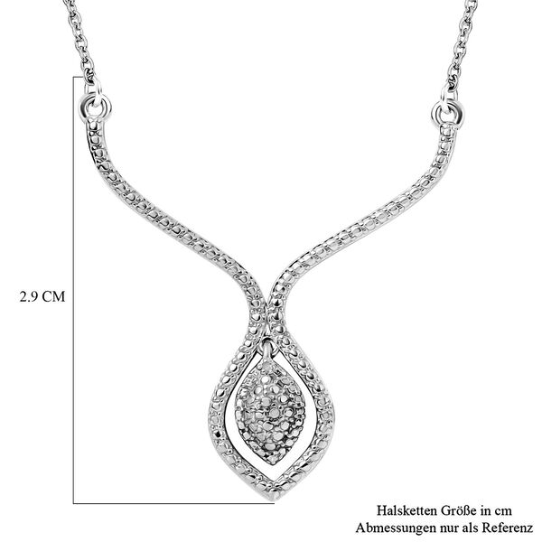 Halskette mit weiße Diamantakzenten, 45 cm image number 5