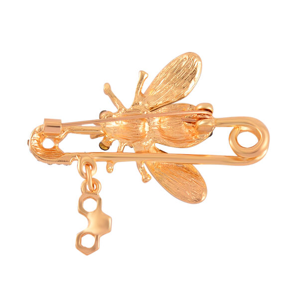 Schwarzer Kristall, Weißer Kristall Brosche  emailliert image number 4