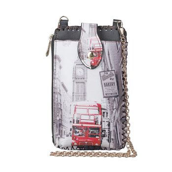 Handy Crossbody-Tasche aus Kunstleder, 10.5x18cm, Big Ben