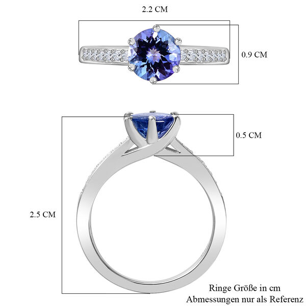 AA Tansanit und Moissanit Ring - 1,50 ct. image number 5