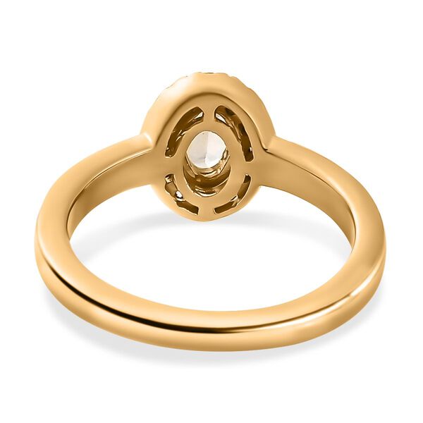 AA natürlicher, goldener Tansanit und Zirkon-Ring - 0,74 ct. image number 6