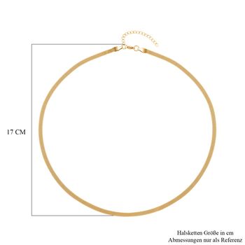 Bismarck Halskette, ca. 50 cm + 5 cm Extender, Edelstahl, ca. 6,50g, goldfarben