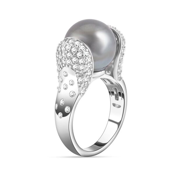 12-13mm Tahiti Perle und Zirkon Ring - 1,97 ct. image number 5