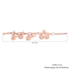 Weißes Glasperlen Armband 19 cm roséfarben image number 4