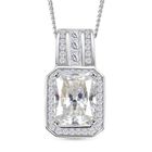 RADIANTA GRA zertifiziert Moissanit (D-VVS) Schmuckset ca. 45 cm 925 Silber rhodiniert ca. 3.00 ct