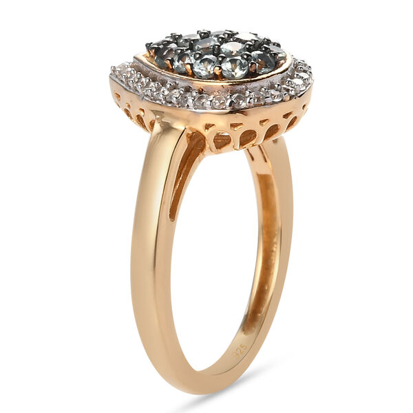 Alexandrit und Zirkon Ring 925 Silber Gelbgold Vermeil image number 5