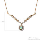 Natürliche, äthiopische Opal und Zirkon Halskette in Silber image number 5
