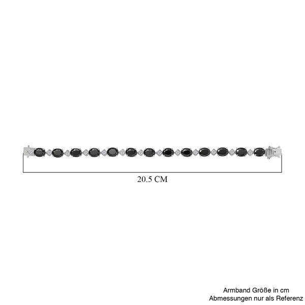 Elite Shungit, Weißer Zirkon Armband ca. 19 cm 925 Silber rhodiniert ca. 13,49 ct. image number 5