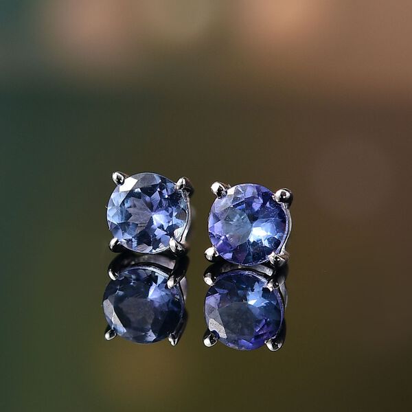 Tansanit Ohrringe - 0,75 ct. image number 2