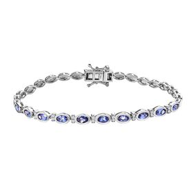 Tansanit und Zirkon Armband - 2,69 ct.