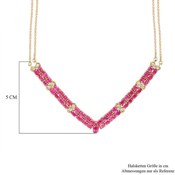 Afrikanische Rubin und Zirkon-Halskette in Silber image number 6